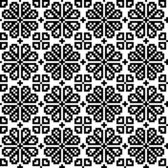 Geometrical flower seamless pattern