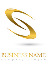 Business logo 3D gold spiral design - 54621758