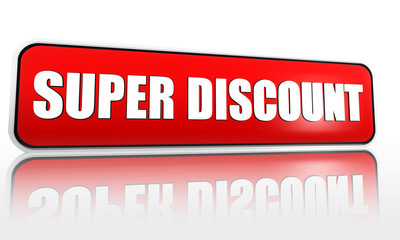 super discount in red banner