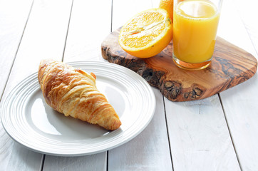 Croissant and Pure Orange