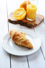 Croissant and Pure Orange