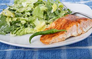 Salmon and Caesar with Pepper