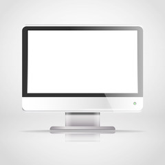 Modern lcd monitor with blank screen. Template for a content