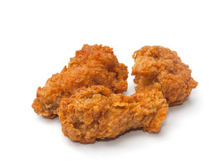 Fried chicken isolated on the white background