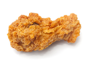 Fried chicken isolated on the white background