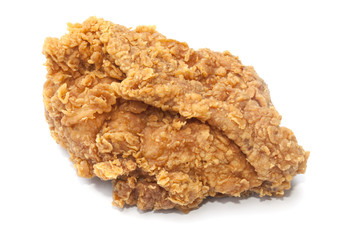 Fried chicken isolated on the white background