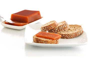 Quince marmalade on bread