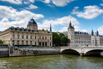 Fototapeta premium La Conciergerie, a Former Royal Palace and Prison in Paris, Fran