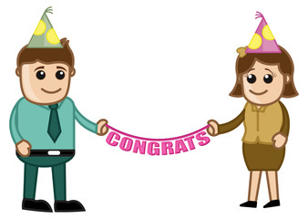 Congrats - Cartoon Business Characters