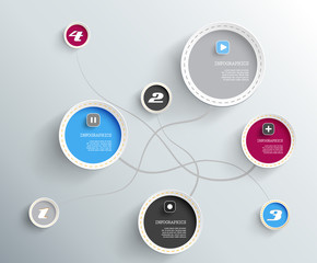 Info graphic circles with place for your text.