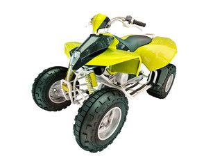 Quad bike isolated
