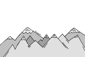 Bergwelt, Panorama - Skizze - 54628788
