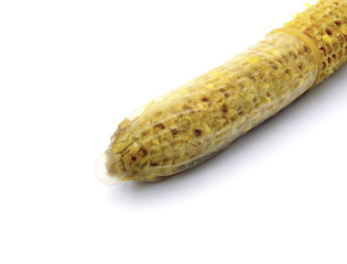 condom on the stump of corn isolated © nuklein