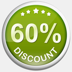 Colorful Button with Discount Value