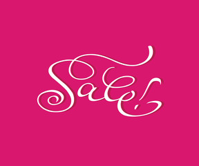 "Sale!" calligraphic lettering
