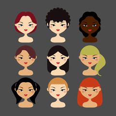 Hair styles of women