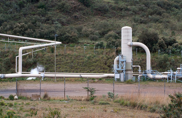 Olkaria II  geothermal power plant in Kenya