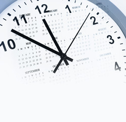 Clock and calendar composite. Time management