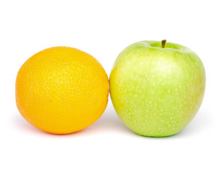 orange and apple