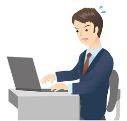 ビジネスマン　多忙