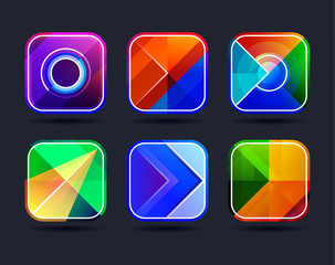 Abstract app icons frames