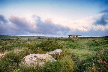 Lanyon Quoit near Madron on the Lands End Peninsula in Cornwall