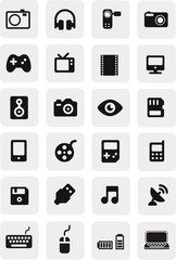 24 boutons multim&eacute;dia