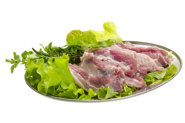 Raw pork meat