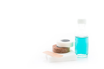 First aid kit for bandaging isolated