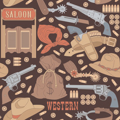 western seamless pattern