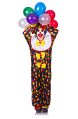 Funny clown isolated on the white