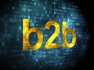Finance concept: B2b on digital background