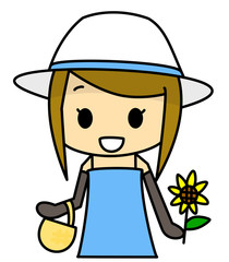 日焼け防止　女性