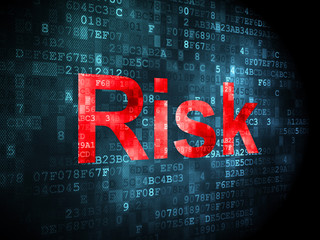 Finance concept: Risk on digital background