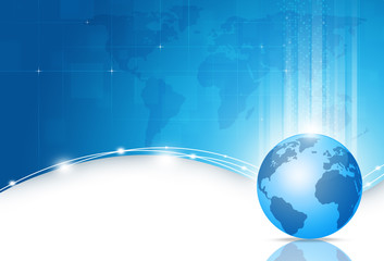 Business World Blue Background