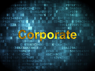 Fototapeta premium Finance concept: Corporate on digital background
