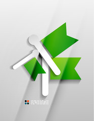 Vector flags paper modern design