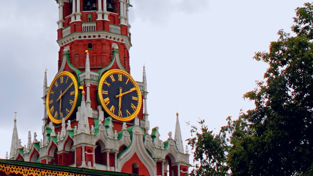 cloudy Moscow kremlin time lapse