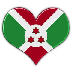 Coração com a bandeira do Burundi