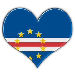 Coração com a bandeira de Cabo Verde