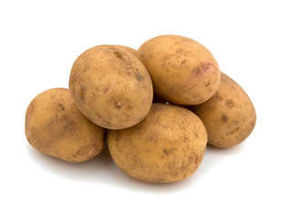 potatoes isolated on white background
