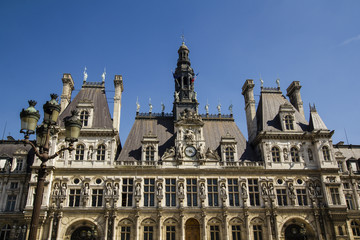 Fototapeta na wymiar City Hall, Paris, France