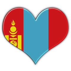 Coração com a bandeira da Mongólia