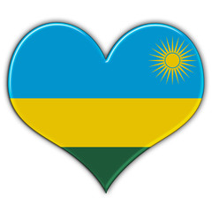 Coração com a bandeira do Ruanda