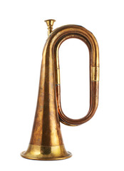 Trumpet musical instrument isolated