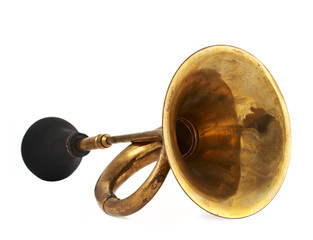 Naklejka premium Horn klaxon instrument isolated