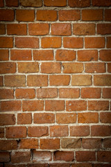 background of an old wall with red bricks