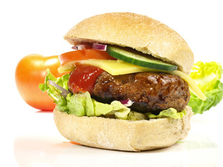 Hamburger im Brötchen