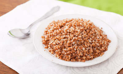 Buckwheat  in plate