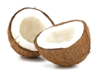 Coconuts isolated on white background